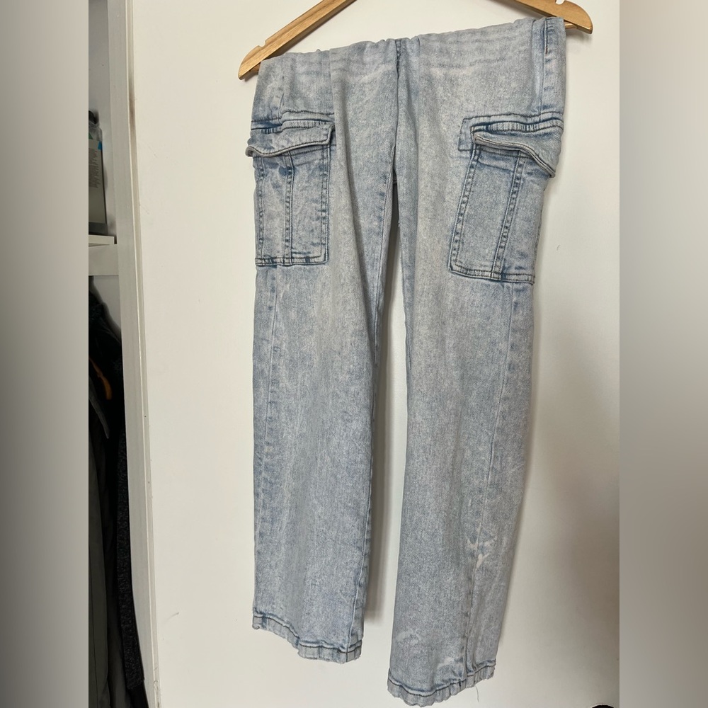 Light Blue Cargo Men Jeans